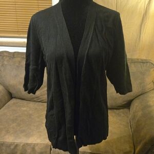 Premise Black Open Front Women's Cardigan Size XL